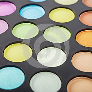 Close-up fragment of a make-up kit