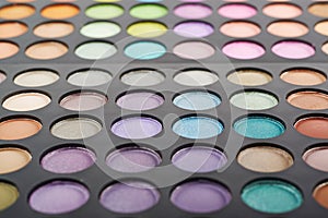 Close-up fragment of a make-up kit