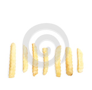 Close up French fries potatoes