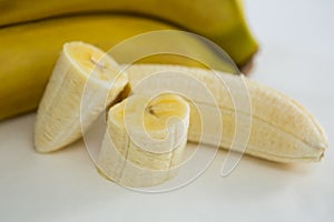 Close-up of fresh bunch of bananas