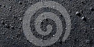 Close-Up of Fresh Dark Asphalt Road Texture