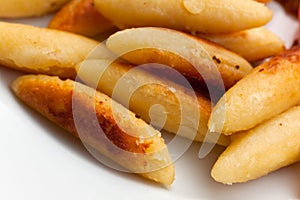 Close up,fresh dumplings,deep fried on plate