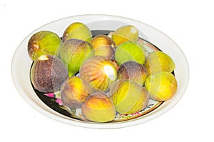 Close up of fresh fig fruit isolated