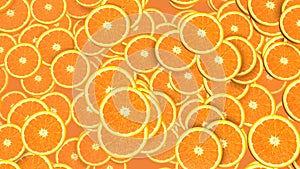 Close up of fresh orange slice Background