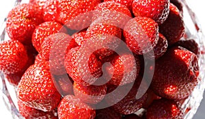 Close up of fresh strawberries