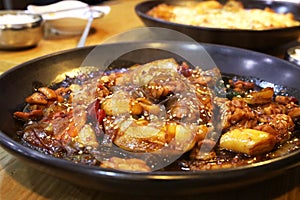 Close up Fried chicken with sesame seeds