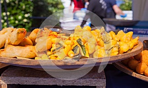 Close up of fried food