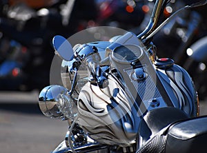 Close up of front of motorcycle