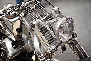 Close up of front spring suspension