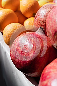 Close up of a fruit stand