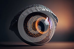 A futuristic eye processing data.Generative AI