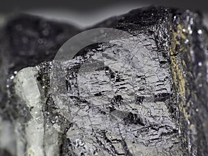 Close up on a Galena mineral stone