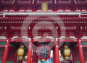 Gate at Senso-ji Temple in Asakusa, Tokyo, Japan