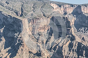 Close up of Geology of Jebel Shams OMan photo