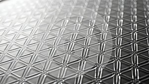 Close-up of Geometric Metal Pattern with Triangular Shapes