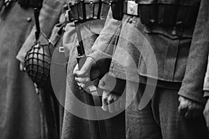 Close Up Of German Military Ammunition Of A German Soldier. Worl