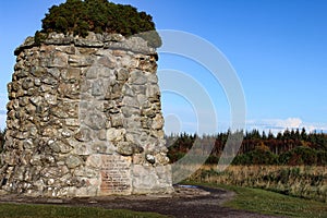 Close-up of the Giant Cairn at Culloden Moor.