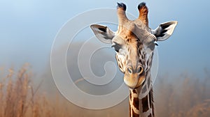 Close-Up of Giraffe in Tranquil Wildernes