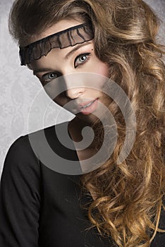 Close-up of girl with healthy hair