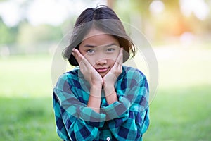 Close up of girls smiling face.Summertime, golden hour, sunset. SSTKHome