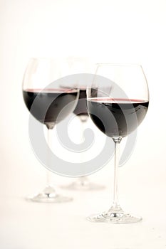 Close up of glas with red wine