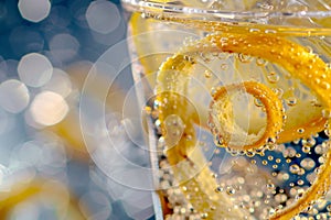 Close Up of Glass of Water With Bubbles