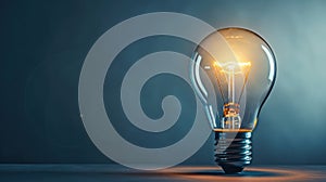 Close-up of a glowing LED light bulb symbolizing innovation