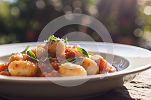 a close up of gnocchi di patate