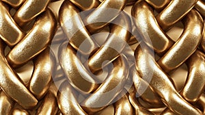 a close up of a gold chain link