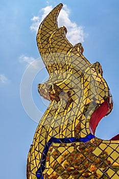Close up of Gold Chofas representing Garuda