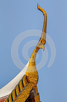 Close up of Gold Chofas representing Garuda