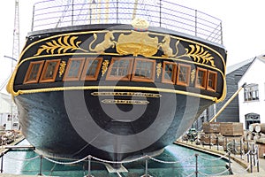 Ornately Decorated Stern of SS Great Britain Steam Ship