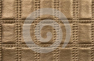 Close Up Gold Leather Background
