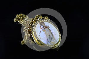 Close up of a Gold Locket