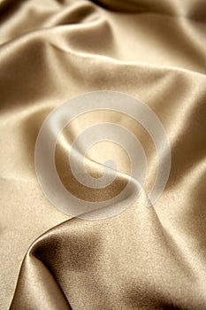 Close up of gold silk cloth