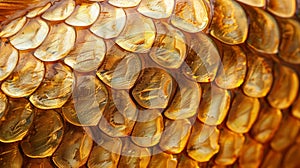 Close up of goldfish scales on a wall