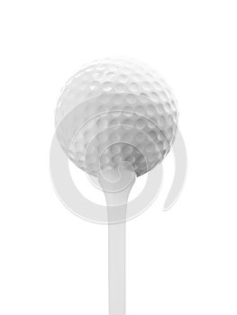 Close up of golf ball texture on white background