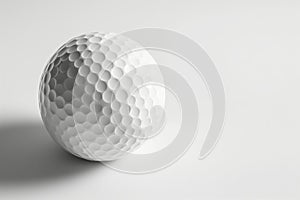 Close-up of Golf Ball on White Background