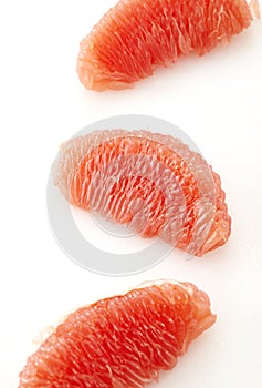 Close up of grapefruit pulp