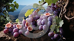 A close-up of grapes on a vine