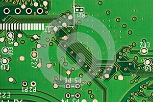 Close up of graphics card circuits background