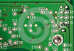 Close up of graphics card circuits background