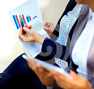 Close-up of graphs and charts analyzed