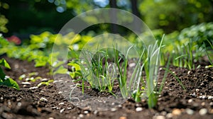 Close-Up of Grass in Dirt