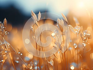 A Close Up Of Grass With Water Droplets