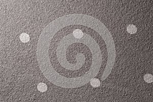 Close-Up of Gray Fabric with White Polka Dot Pattern