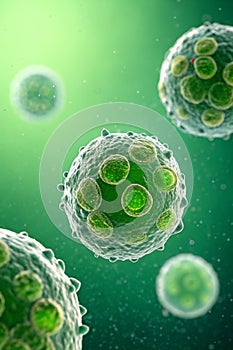 Cell green background