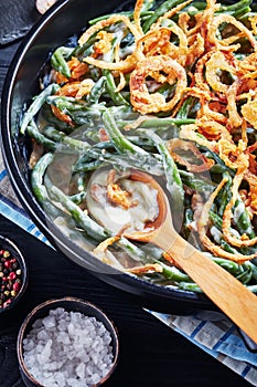 Close-up of Green Bean Casserole, top view