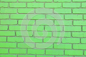 Close up of a green brick wall