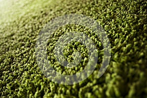 Close up of green carpet
